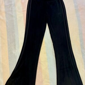 Girls Size 14 Adidas Black Velour Slim Fit Flare Pants
#3